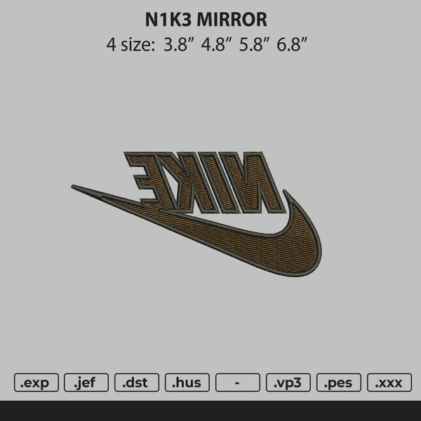 Nike Mirror Embroidery File 4 size