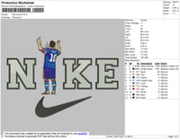 Nike Messi Embroidery File 4 size