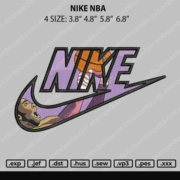 Nike NBA Embroidery File 4 size