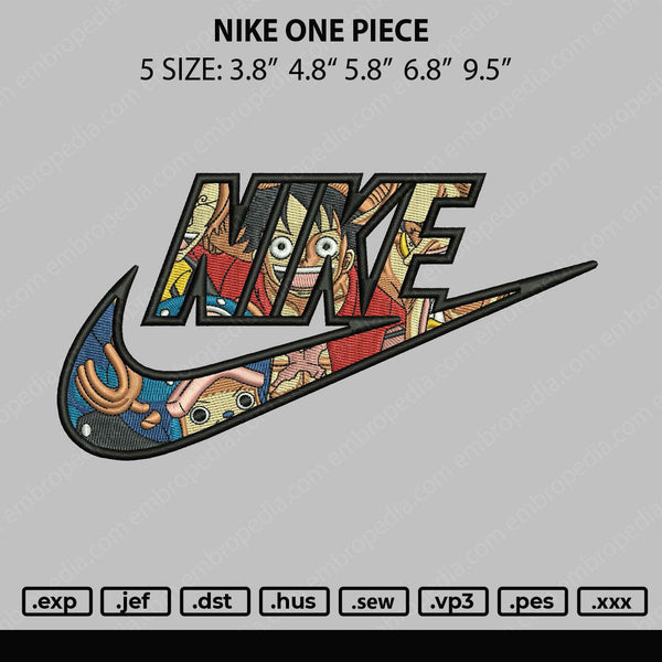 Nike One Piece Embroidery File 5 size