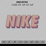 Nike Retro Embroidery File 4 size