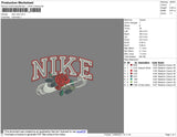 Nike Rose Embroidery File 4 size