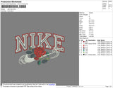 Nike Rose Embroidery File 4 size