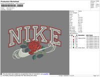 Nike Rose Embroidery File 4 size