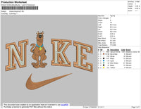 Nike Scooby Doo Embroidery File 4 size