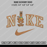 Nike Scooby Doo Embroidery File 4 size