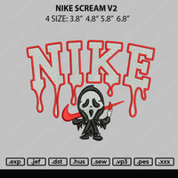 Nike Scream V2 Embroidery File 4 size