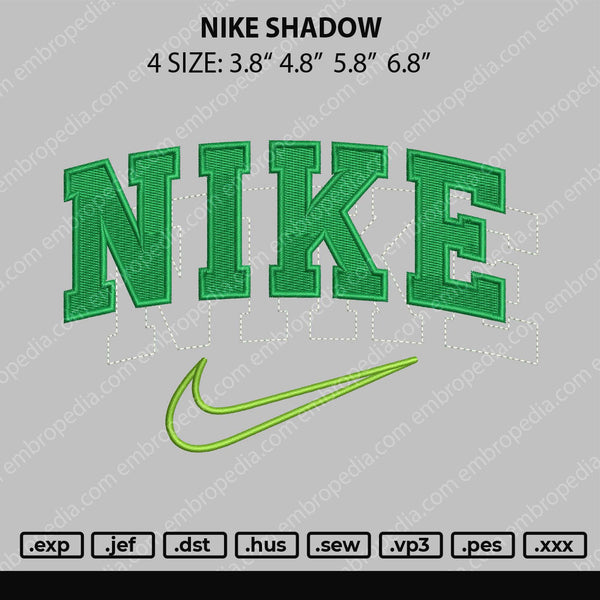 Nike Shadow Embroidery File 4 size
