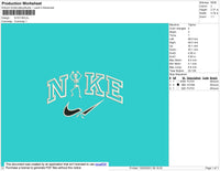 Nike Skull Embroidery File 8 Size