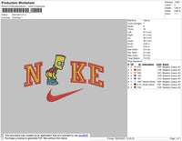 Nike Simpson Embroidery File 4 size