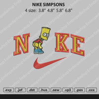 Nike Simpson Embroidery File 4 size