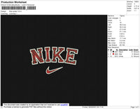 Nike Spider Text Embroidery File 4 size
