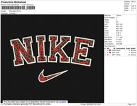 Nike Spider Text Embroidery File 4 size
