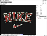Nike Spider Text Embroidery File 4 size