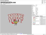 Nike Spongebob Xmas Embroidery File 4 size