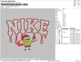 Nike Spongebob Xmas Embroidery File 4 size