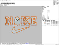 Nike Spooky Embroidery File 4 size