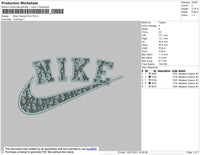Nike Swoosh Di0r Embroidery File 6 size