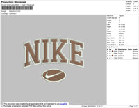 Nike Oval Embroidery File 4 size