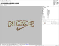 Nike Swoosh Slim Embroidery File 4 size