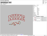 Nike Swoosh Snake Embroidery File 4 size