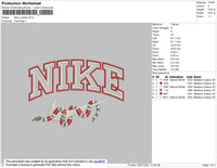 Nike Swoosh Snake Embroidery File 4 size