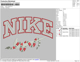 Nike Swoosh Snake Embroidery File 4 size