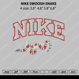 Nike Swoosh Snake Embroidery File 4 size