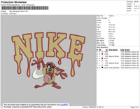 Nike Tasmanian Embroidery File 4 size