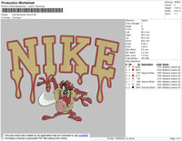 Nike Tasmanian Embroidery File 4 size