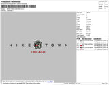 Nike Town Chicago Embroidery File 4 size