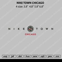 Nike Town Chicago Embroidery File 4 size
