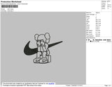 Nike Kaws Cry Embroidery File 4 size