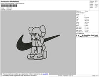 Nike Kaws Cry Embroidery File 4 size