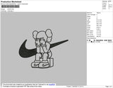 Nike Kaws Cry Embroidery File 4 size