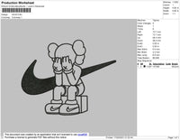 Nike Kaws Cry Embroidery File 4 size