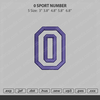 O sport number