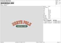 North Pole Embroidery File 6 sizes