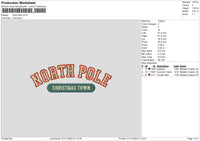 North Pole Embroidery File 6 sizes
