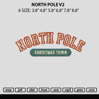 North Pole Embroidery File 6 sizes