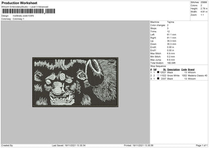Nosferatu Zodd Embroidery File 4 size