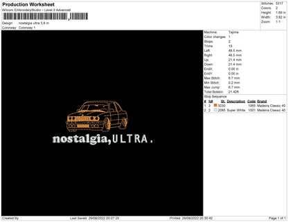 Nostalgia Ultra Embroidery File 5 sizes