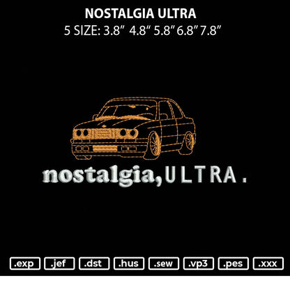 Nostalgia Ultra Embroidery File 5 sizes