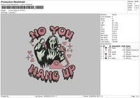 Hang Up V3 Embroidery File 6 sizes