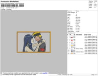 Naruto Hinata Embroidery File 4 size