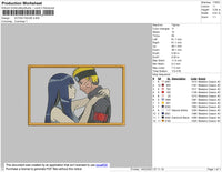 Naruto Hinata Embroidery File 4 size