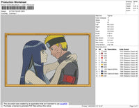 Naruto Hinata Embroidery File 4 size