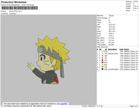 Naruto Chibi Embroidery File 4 size