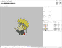 Naruto Chibi Embroidery File 4 size