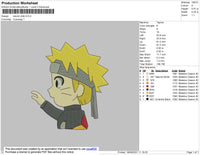 Naruto Chibi Embroidery File 4 size